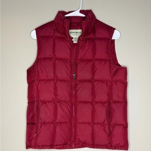 Eddie Bauer Burgundy Puffer Vest